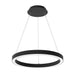 Westgate SRC Series LED High-Output Round Linear Chandelier Up/Down Light with Separate Controls, 3CCT & Power Selectable, 0-10V Dimming, 120-277V - 24" / Black