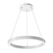 Westgate SRC Series LED High-Output Round Linear Chandelier Up/Down Light with Separate Controls, 3CCT & Power Selectable, 0-10V Dimming, 120-277V - 24" / White
