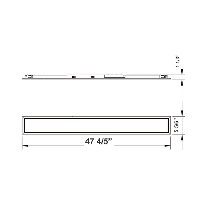 Westgate SRL6 6" Wide, 4Ft, 20W/30W/40W LED Slot Recessed Commercial Linear Light, Watt/CCT Selectable, 120-277V