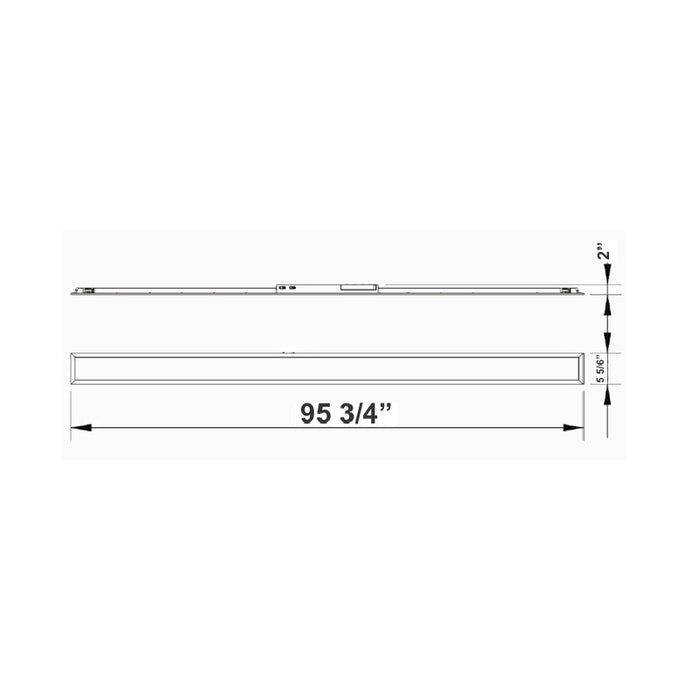 Westgate SRL6 6" Wide, 8Ft, 40W/60W/80W LED Slot Recessed Commercial Linear Light, Watt/CCT Selectable 120-277V