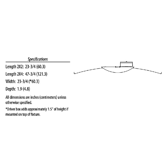 Lithonia STACK PACK 2x4 LED Center Element Lay-In Troffer, Selectable Wattage & Lumens, Pack of 2