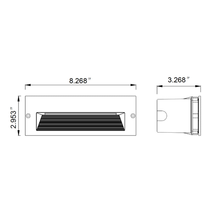 Westgate STP-8X3 10W/15W LED Commercial Large Wall/Step Light, 3CCT Selectable