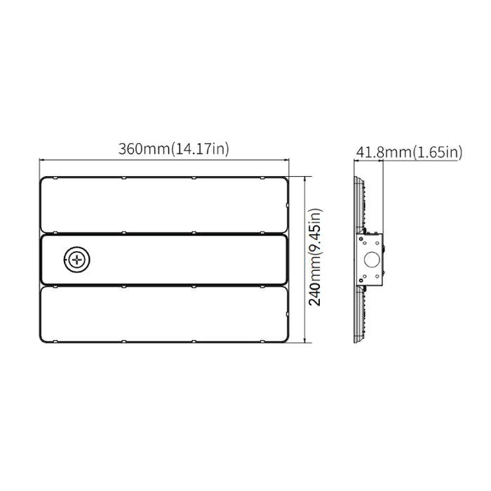 Rayon T1070LEDB-WS130 52W/78W/104W/130W LED High Bay, 2CCT Selectable, 347-480V, Surface Mount