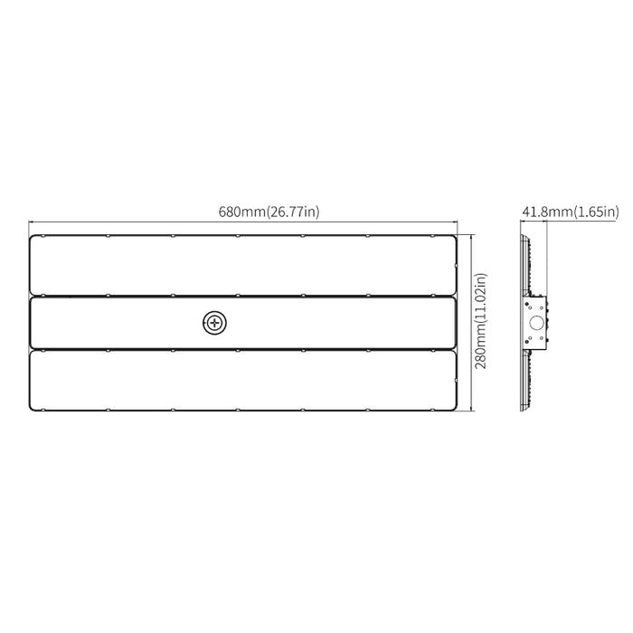 Rayon T1070LEDB-WS300 120W/180W/240W/300W LED High Bay, 2CCT Selectable, 120-277V, Surface Mount