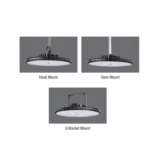 Rayon T1085LEDB-WS150 60W/90W/120W/150W LED High Bay with Emergency Battery, 2CCT Selectable, 120-277V