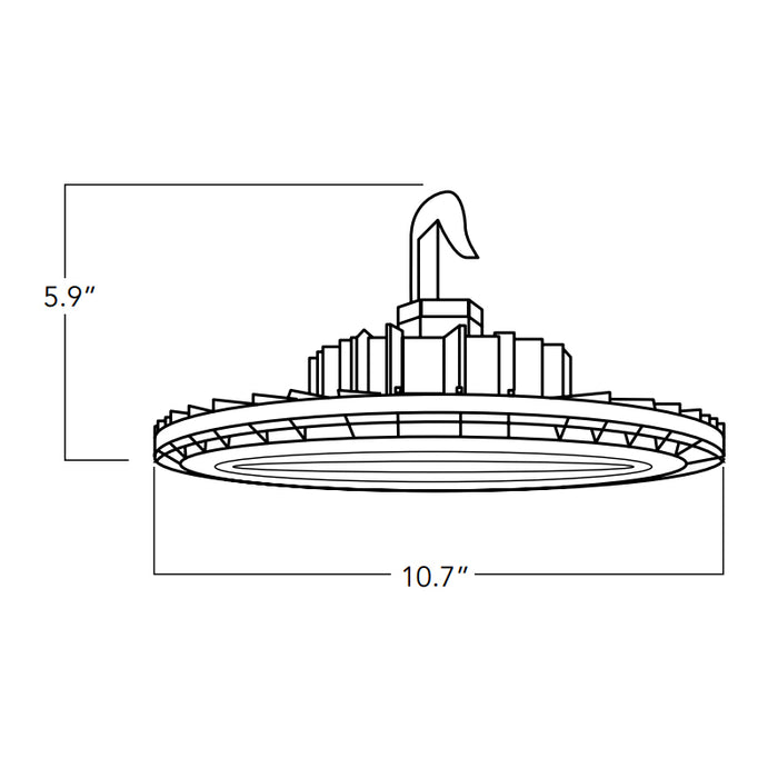 Rayon T1085LEDB-WS150 60W/90W/120W/150W LED High Bay with Motion Sensor, 2CCT Selectable, 120-277V