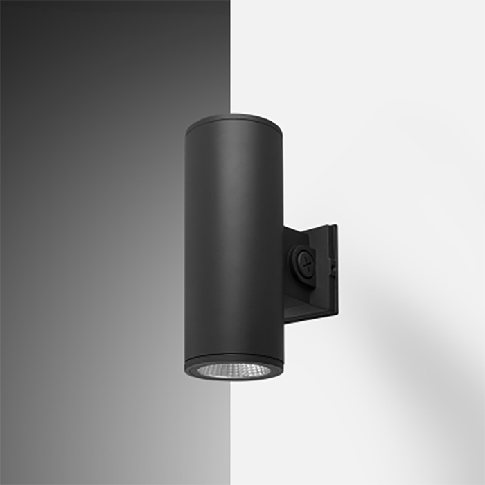 Rayon T211LEDB 4" 12W/16W/20W LED Up/Down Light Bi-Directional Cylinder, 3CCT Selectable, 120-277V, Photocell with Microwave Motion Sensor