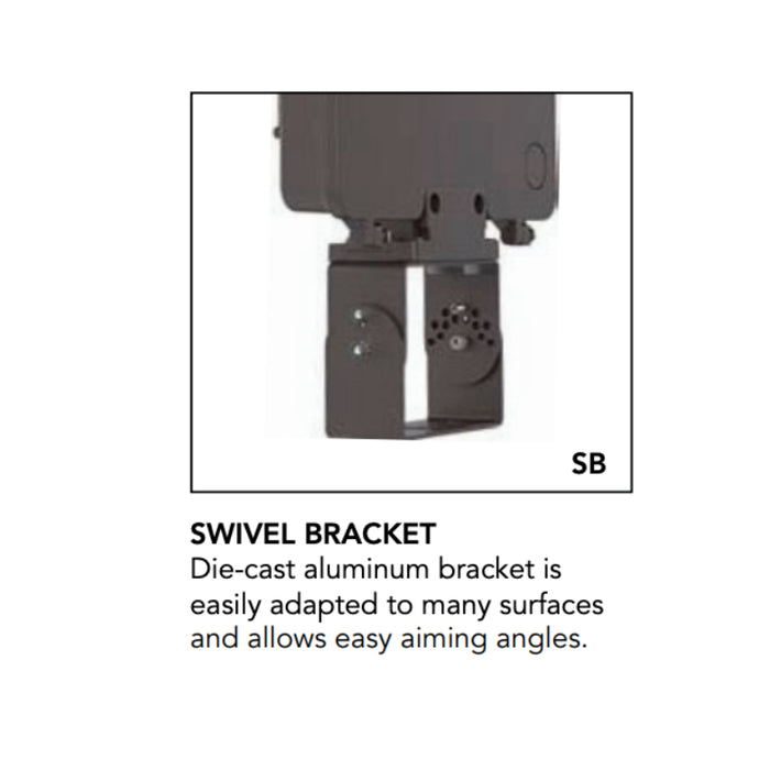 Rayon T321LEDB WS140 14" Skyline LED Area Light, 60W / 90W / 120W / 140W & 3CCT Selectable, Swivel Bracket