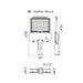Rayon T321LEDB WS140 14" Skyline LED Area Light, 60W / 90W / 120W / 140W & 3CCT Selectable, Slipfitter