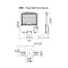 Rayon T321LEDB WS140 14" Skyline LED Area Light, 60W / 90W / 120W / 140W & 3CCT Selectable, Fixed Wall Arm Mount