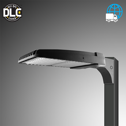 Rayon T322LEDB Series 22" Skyline LED Area Light, 160W / 240W / 320W / 400W & 3CCT Selectable, Type 3 Distribution, Arm Mount, Bronze Finish