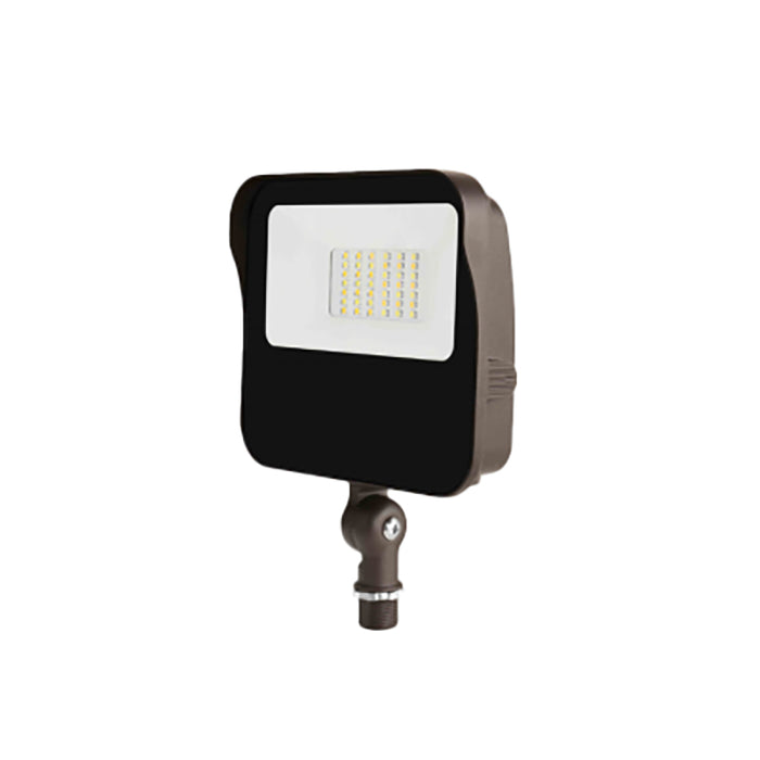 Rayon T431LEDB-WS27 10W/16W/21W/27W Small LED Flood Light with Photocell, 3CCT Selectable, 120-277V, Knuckle Mount, Bronze Finish