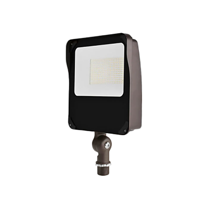 Rayon T431LEDB-WS65 26W/39W/52W/65W Medium LED Flood Light with Photocell, 3CCT Selectable, 120-277V, Knuckle Mount, Bronze Finish