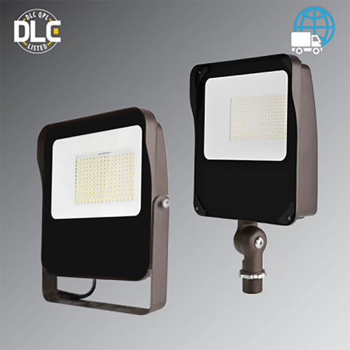 Rayon T431LEDB-WS65 26W/39W/52W/65W Medium LED Flood Light, 3CCT Selectable, 120-277V, Knuckle Mount, Bronze Finish