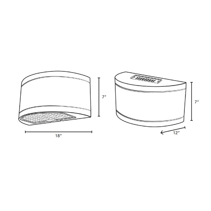 Rayon T653LEDB WS80 48W/64W/80W LED Down-Light / Bi-Directional Wall Mount , 3CCT Selectable, 120-277V, Bronze Finish