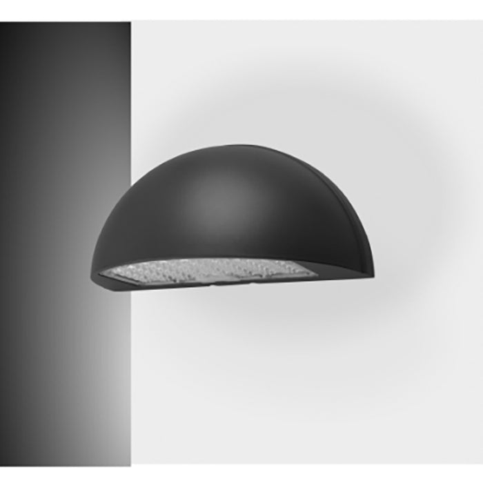 Rayon T654LEDB WS80 48W/64W/80W LED Quarter Sphere Wall Mount with Emergency Battery, 3CCT Selectable, 120-277V, Bronze Finish