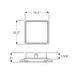 Rayon T722LEDB 10.5" x 10.5" Square LED Canopy and Garage Luminaire, 23W / 34W / 45W & 3CCT Selectable, 120-347V, Pendant Hung Mount, Bronze Finish