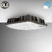 Rayon T730LEDB Series Square Slim 60W LED Canopy Light, 120-277V, Pendant Hung Mount, Bronze Finish