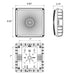 Rayon T730LEDB Series Square Slim 60W LED Canopy Light, 120-277V, Pendant Hung Mount, Bronze Finish