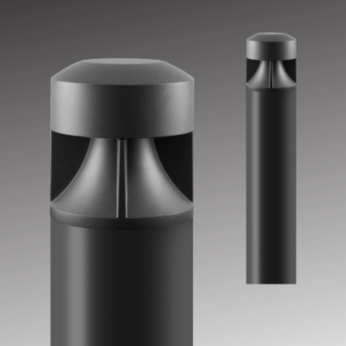 Rayon T851LEDB 14W/19W/24W LED Round Cut-Off Bollard w/ Inner Wall, 3CCT Selectable, Up to 2400 Lumens, 120-277V, Photocell