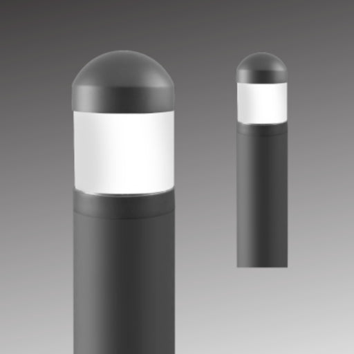 Rayon T862LEDB-FL 14W/19W/24W LED Round Domed Top Cone Bollard Frosted, 3CCT Selectable, Up to 3360 Lumens, 120-277V