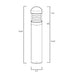 Rayon T863LEDB 14W/19W/24W LED Round Domed Top Bollard with Louvers, 3CCT Selectable, Up to 1800 Lumens, 120-277V, Bronze Finish