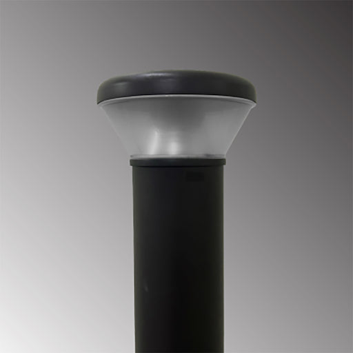 Rayon T865LEDB 10W/16W/21W/26W LED Clear Round Flat Top Cone Bollard with Emergency Battery, 3CCT Selectable, Up to 3000 Lumens, 120-277V, Bronze Finish