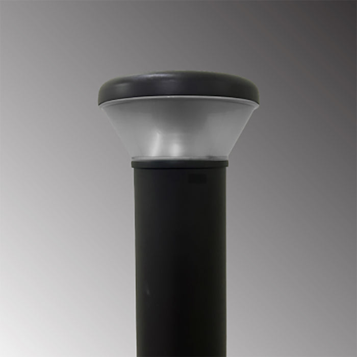 Rayon T865LEDB 10W/16W/21W/26W LED Clear Round Flat Top Cone Bollard with Emergency Battery, 3CCT Selectable, Up to 3000 Lumens, 120-277V, Bronze Finish