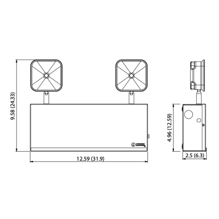 Lithonia TCU Indura LED Commercial Emergency Light, 350 lm, 120-347V