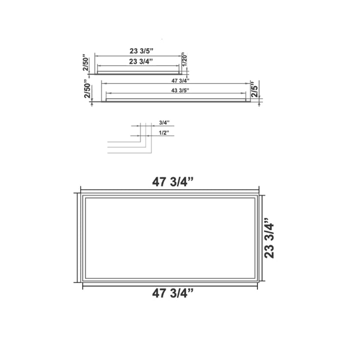 Westgate TGL LED Remote Controlled T-Bar Grid Light, RGB, 120-277V, 0-10V Dimming