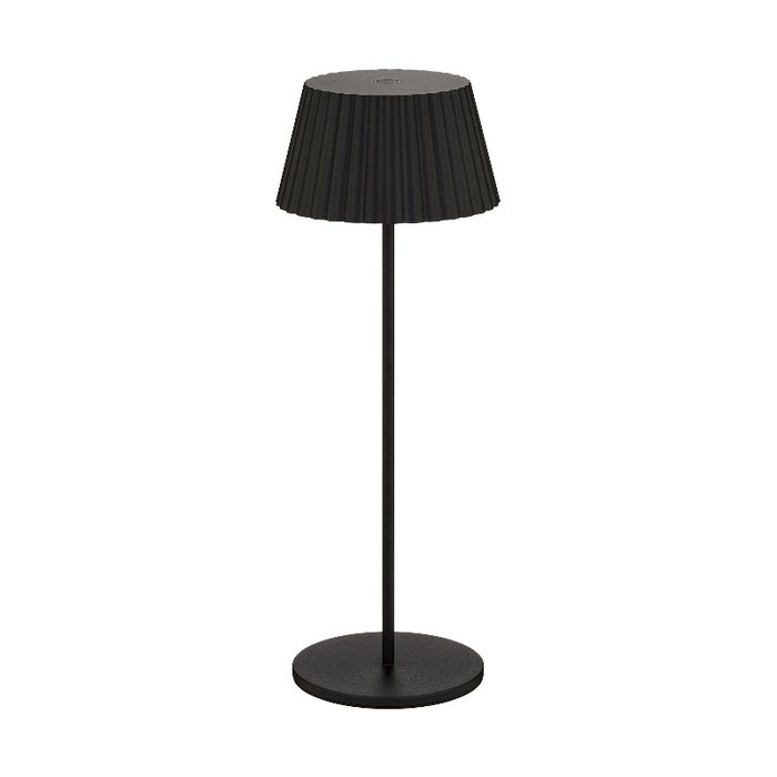 WAC TL-W251115 Pleat 1-lt 15" Tall LED Indoor/Outdoor Table Lamp, 3CCT - Black