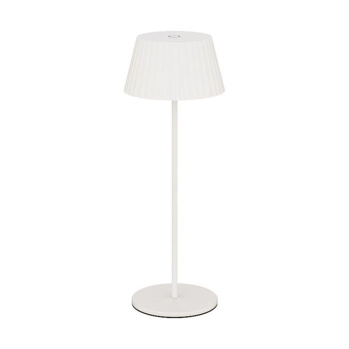WAC TL-W251115 Pleat 1-lt 15" Tall LED Indoor/Outdoor Table Lamp, 3CCT - White