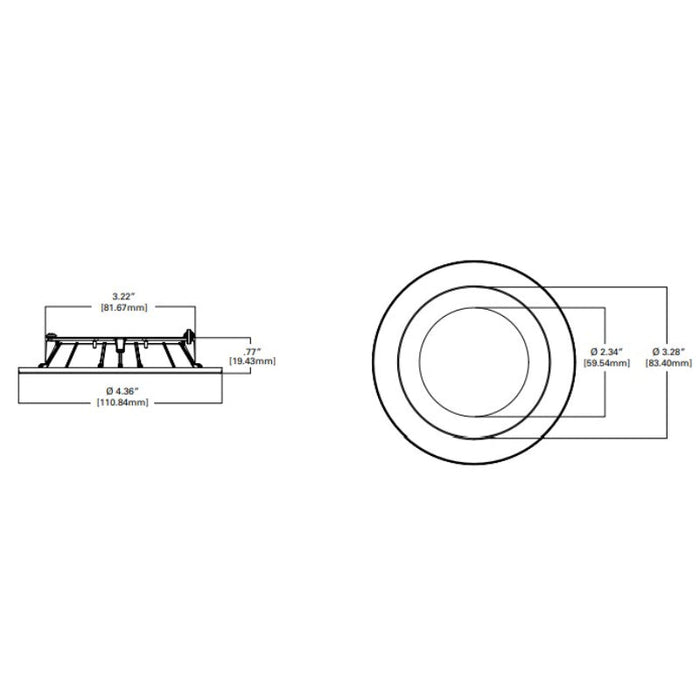 Halo TLS3R 3" Square Conical Reflector