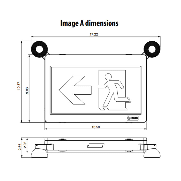 Lithonia Contractor Select TPCRM Basics Running Man Combo, Single or Double Face, Universal Mounting