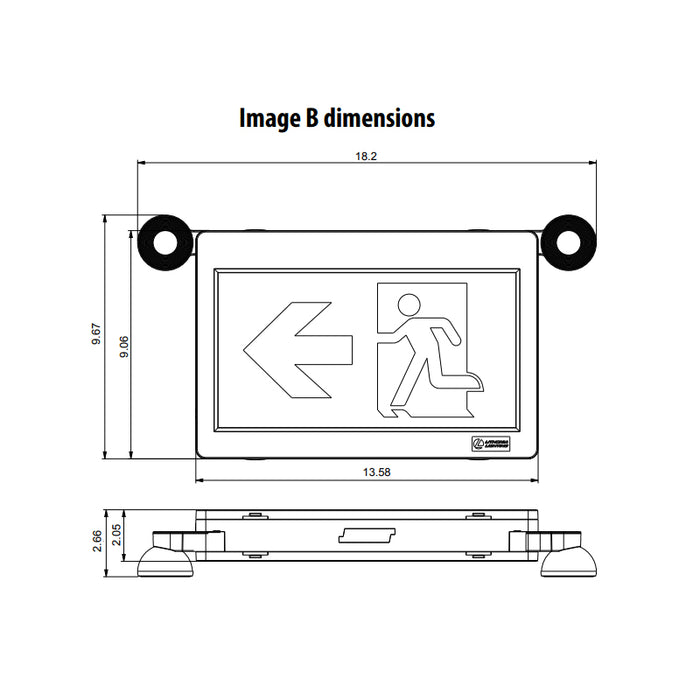 Lithonia Contractor Select TPCRM Basics Running Man Combo, Single or Double Face, Universal Mounting