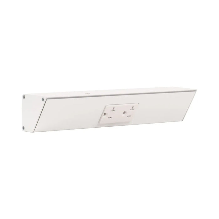Task Lighting TR12 12" Duplex Receptacle Angle Power Strip - White