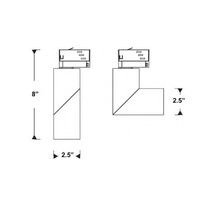 Westgate TR1-S 10W LED Square Track Head, 5000K
