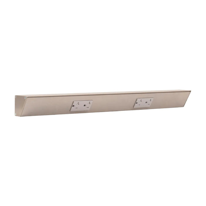 Task Lighting TR24 24" Duplex Receptacle Angle Power Strip - Satin Nickel