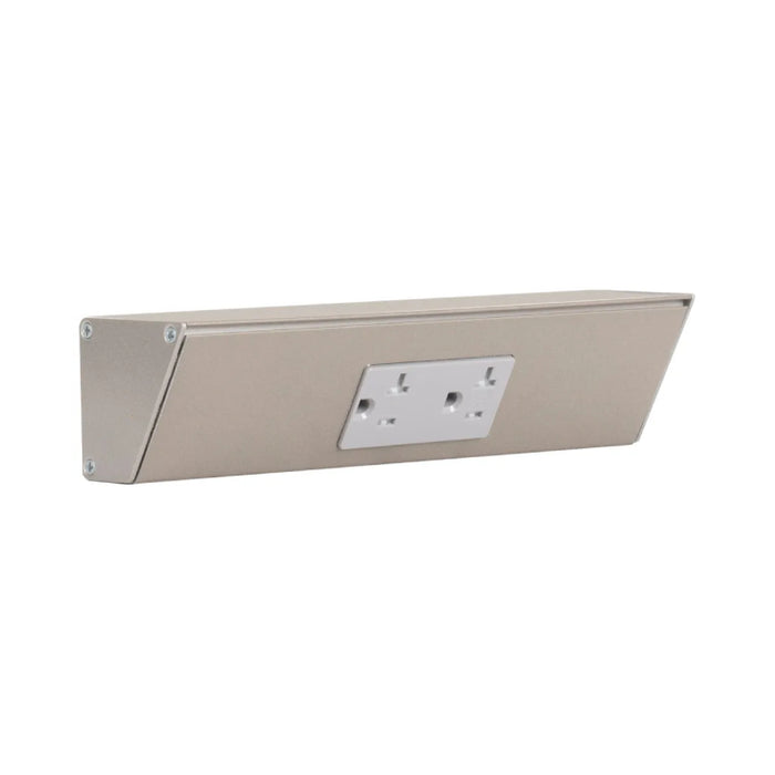 Task Lighting TR9 9" Duplex Receptacle Angle Power Strip - Satin Nickel