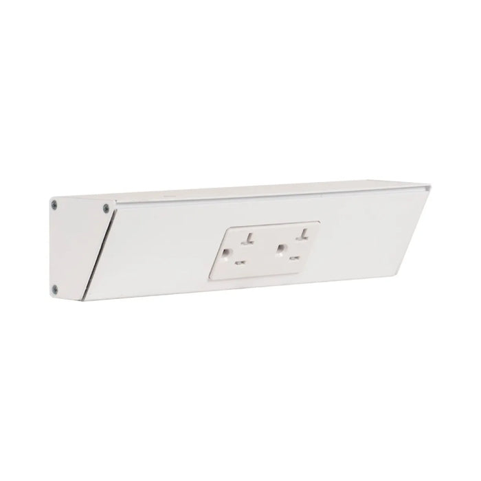 Task Lighting TR9 9" Duplex Receptacle Angle Power Strip - White