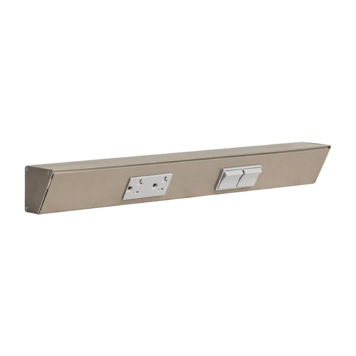 Task Lighting TRS18 18" Duplex Angle Power Strip - Satin Nickel/Right
