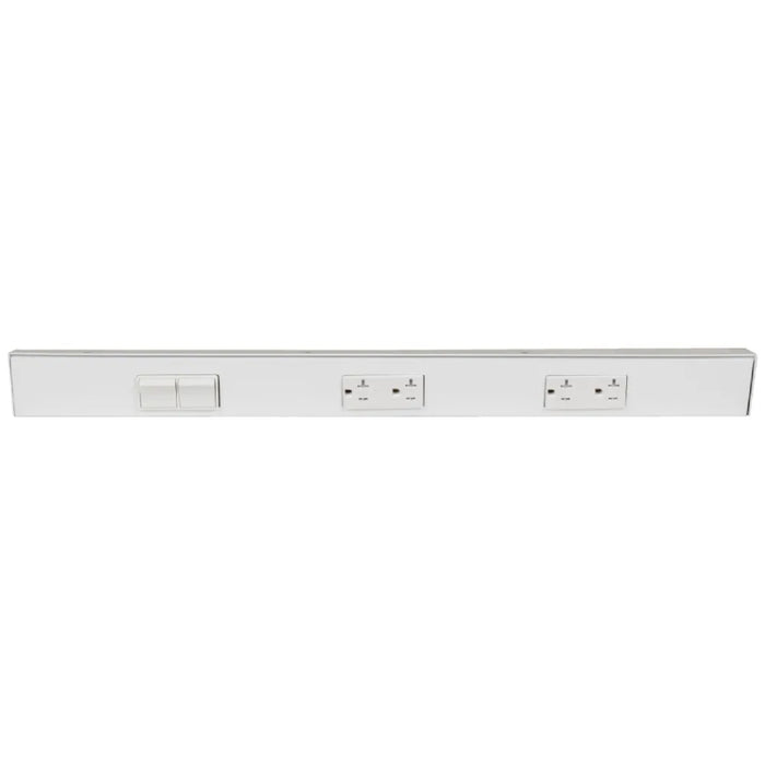 Task Lighting TRS24 24" Duplex Angle Power Strip, Double Switches & Receptacles