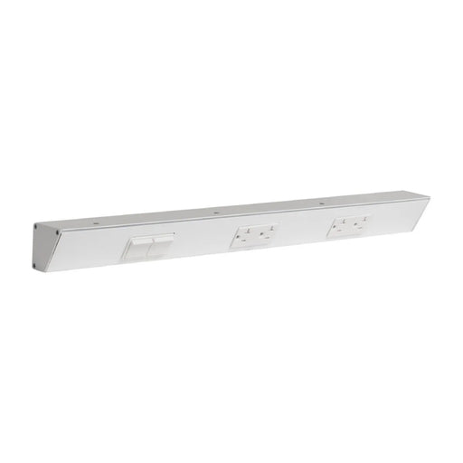 Task Lighting TRS24 24" Duplex Angle Power Strip, Double Switches & Receptacles - White/Left