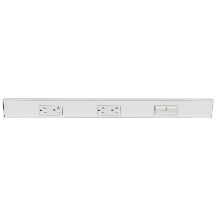 Task Lighting TRS24 24" Duplex Angle Power Strip, Double Switches & Receptacles