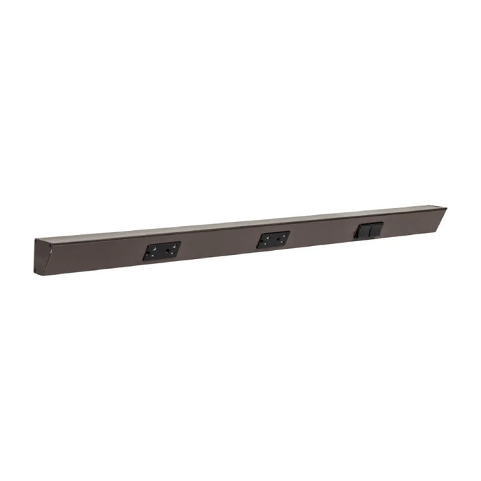 Task Lighting TRS36 36" Duplex Angle Power Strip, Double Switches & Receptacles - Bronze/Right