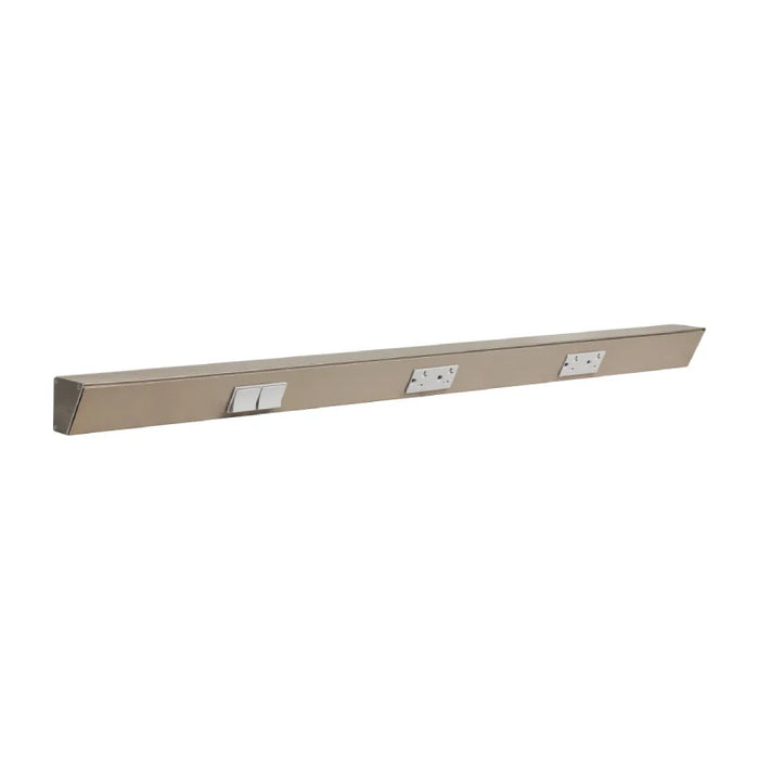 Task Lighting TRS36 36" Duplex Angle Power Strip, Double Switches & Receptacles - Satin Nickel/Left