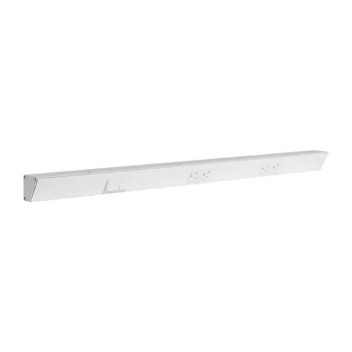 Task Lighting TRS36 36" Duplex Angle Power Strip, Double Switches & Receptacles - White/Left