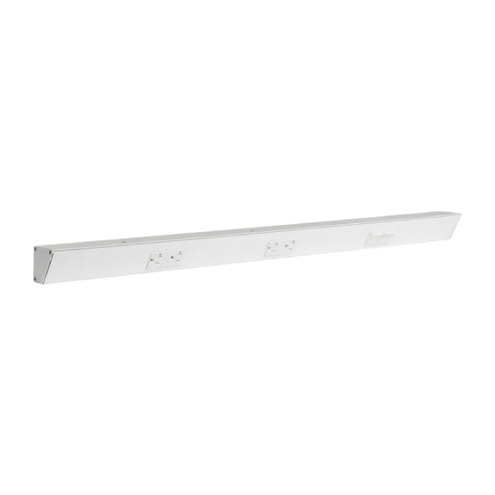 Task Lighting TRS36 36" Duplex Angle Power Strip, Double Switches & Receptacles - White/Right