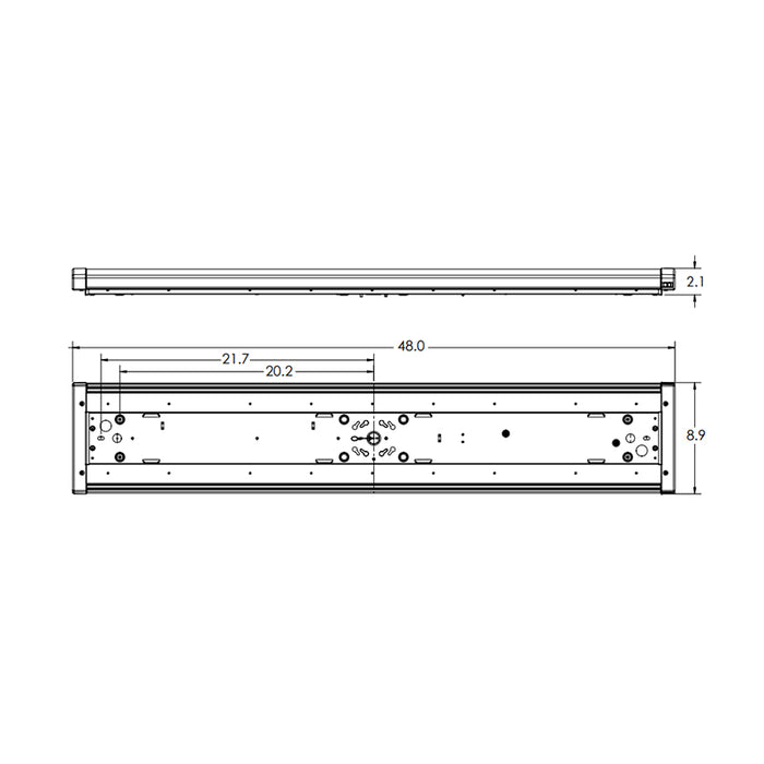Lithonia Contractor Select TRUM 48 ALO6 CMP TruWrap 4-ft LED Wraparound, Medium Body, Curved Microprismatic Diffuser, 3CCT & Lumen Selectable