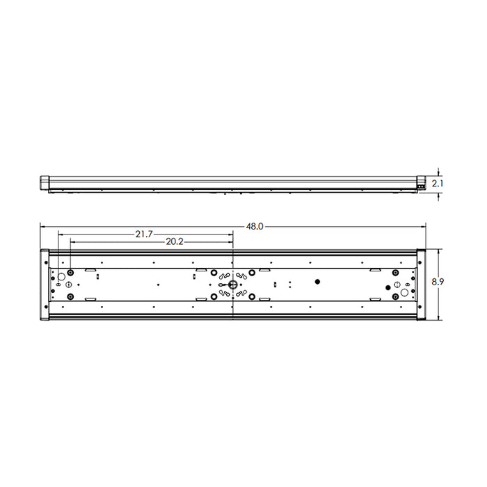 Lithonia Contractor Select TRUM 48 ALO6 FMP TruWrap 4-ft LED Wraparound, Medium Body, Flat Microprismatic Diffuser, 3CCT & Lumen Selectable